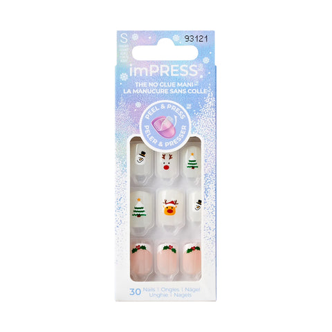 KISS imPRESS Press-On Holiday Nails, 93121 Holiday Playlist