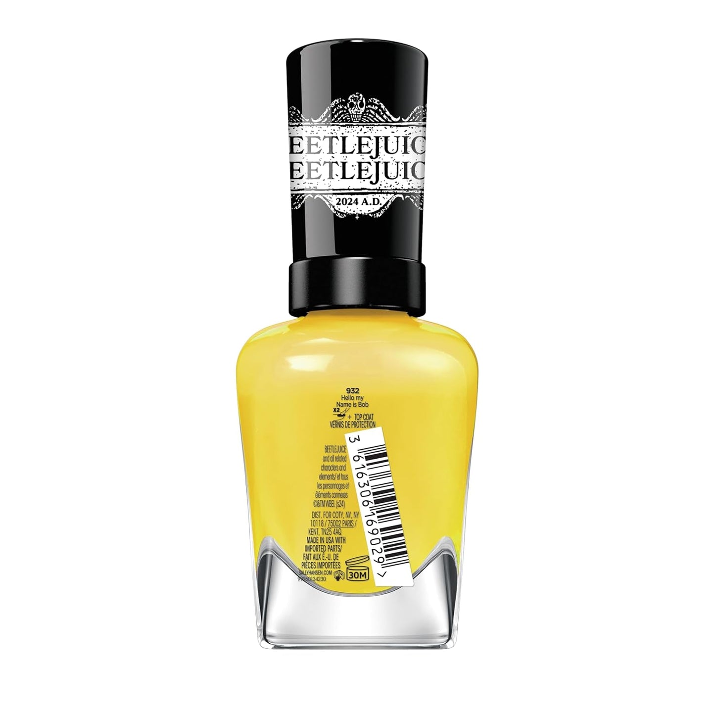 Sally Hansen Miracle Gel x BeetleJuice Collection Nail Polish,  932 Hello my Name is Bob