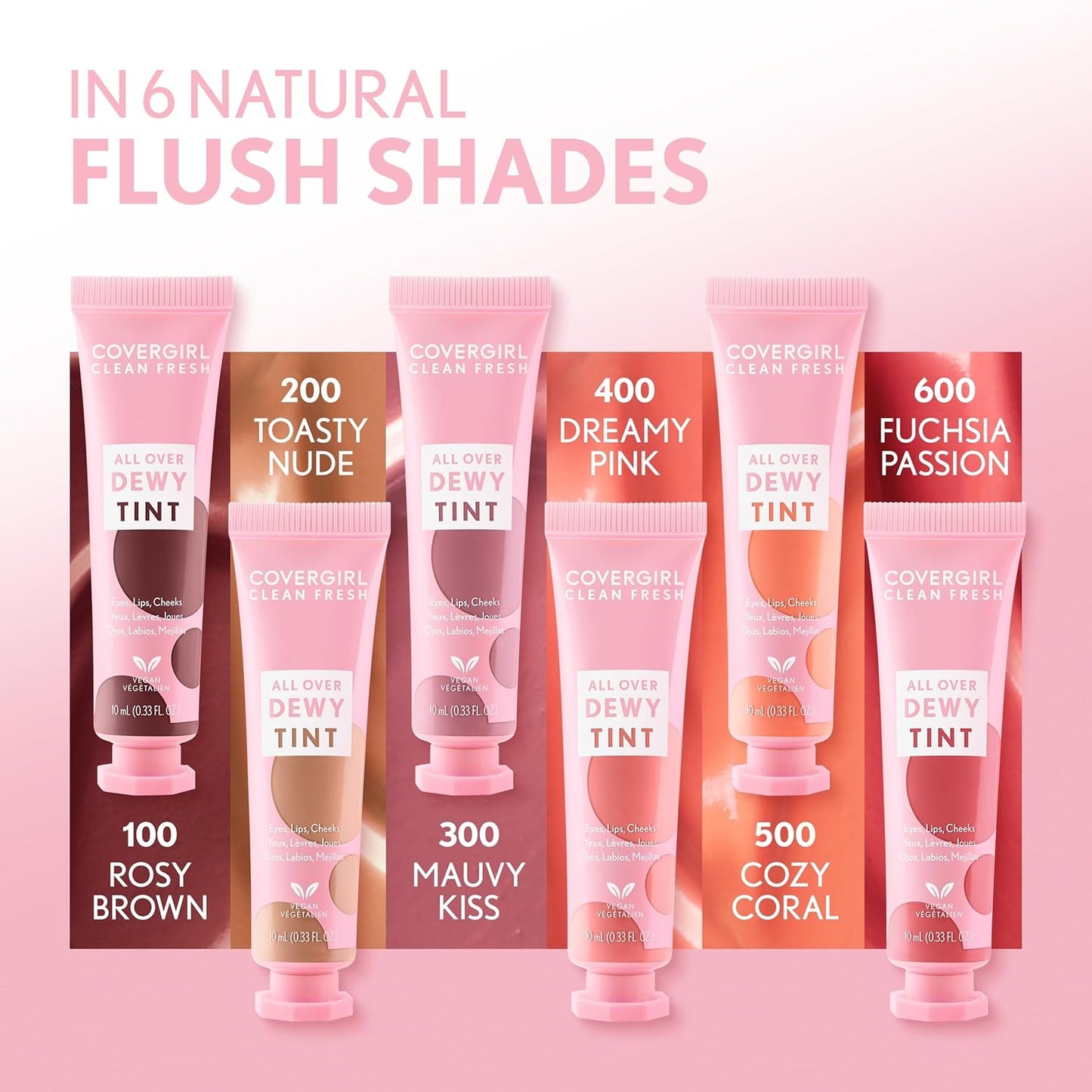 COVERGIRL Clean Fresh All Over Dewy Tint, 500 Coasy Coral