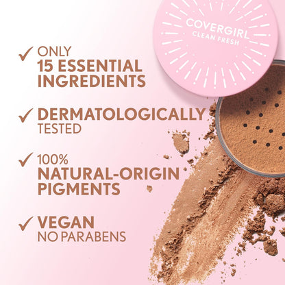 COVERGIRL Clean Fresh Radiant Loose Powder Bronzer, 001 Sunkissed