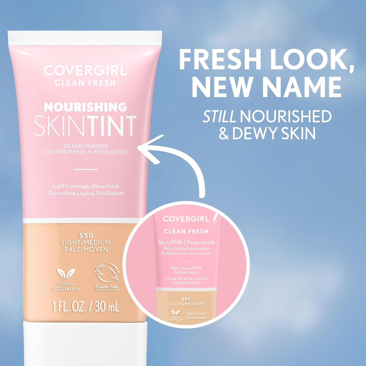 COVERGIRL Clean Fresh Skin Milk Foundation, 540 Light