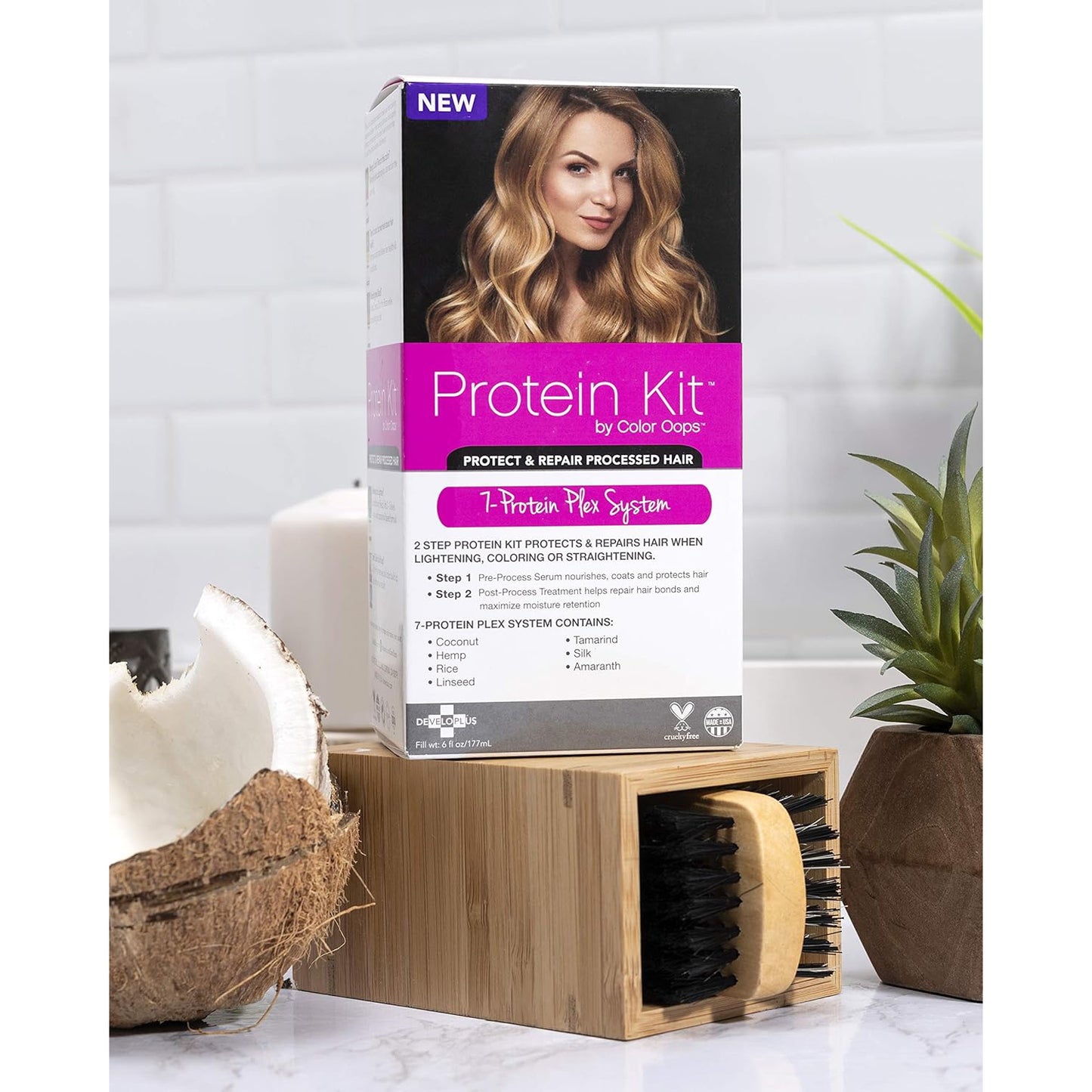 Color Oops Protein Kit, 2 Step Process to Protect & Repair Damaged Hair