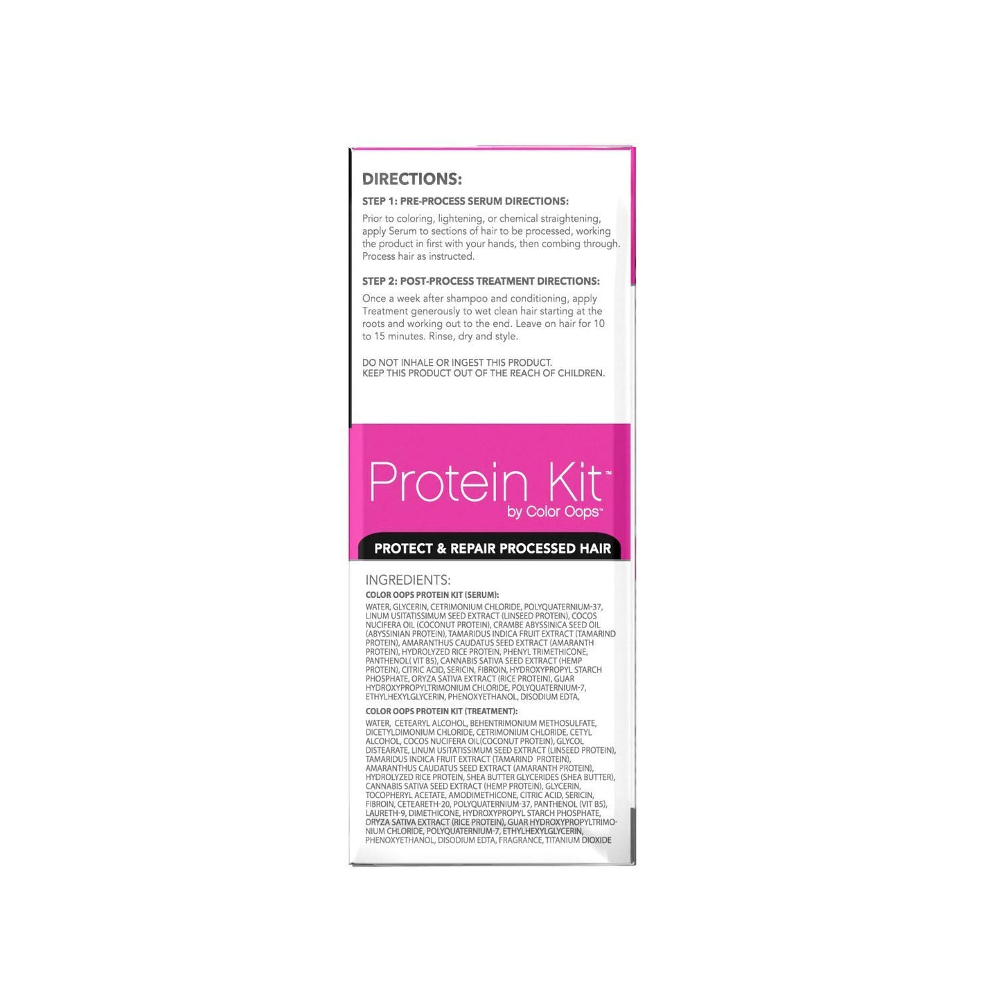 Color Oops Protein Kit, 2 Step Process to Protect & Repair Damaged Hair