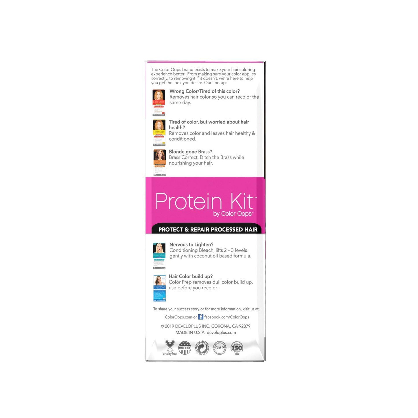 Color Oops Protein Kit, 2 Step Process to Protect & Repair Damaged Hair