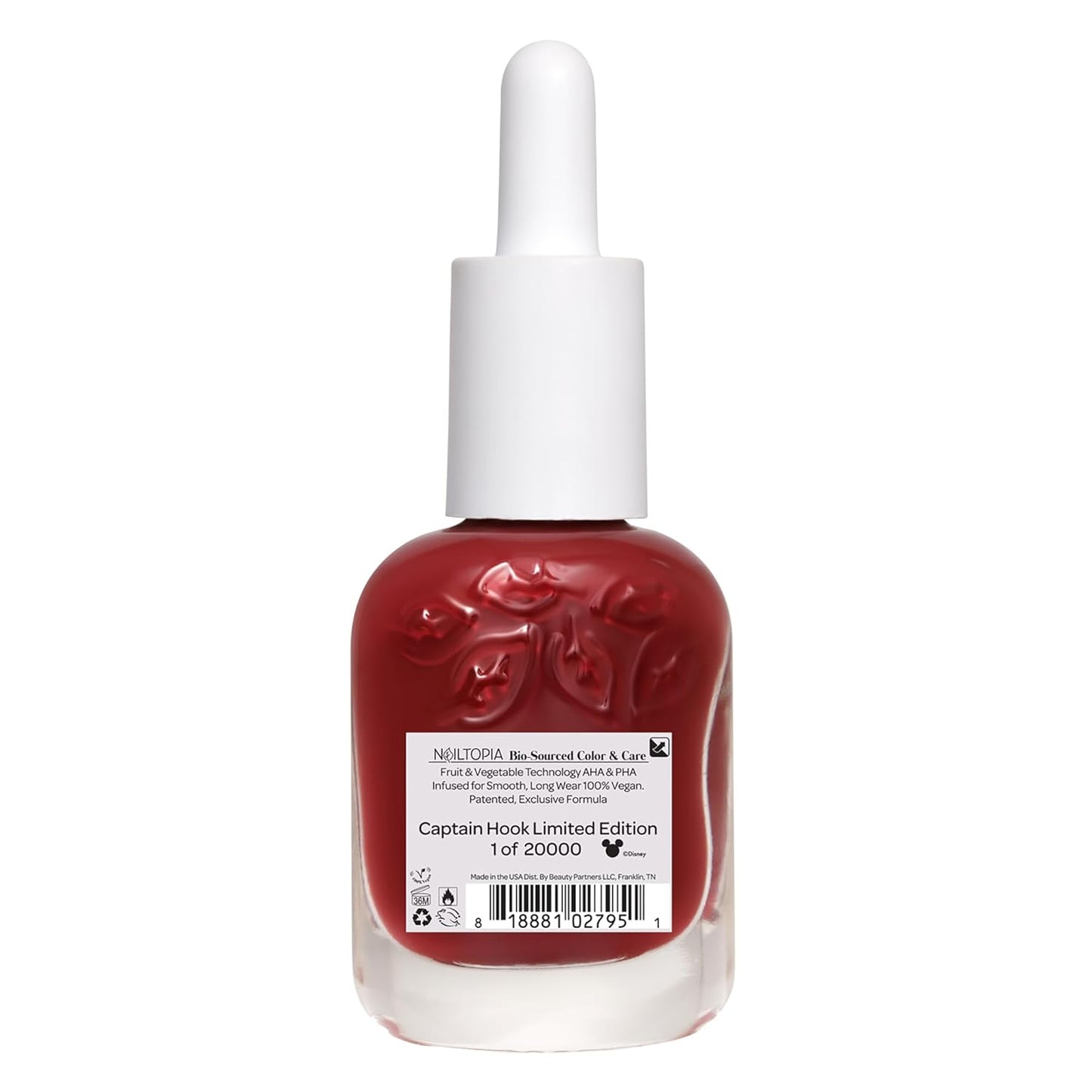 Nailtopia Bio-Sourced Chip Free Nail Lacquer Disney Collection, Captain Hook