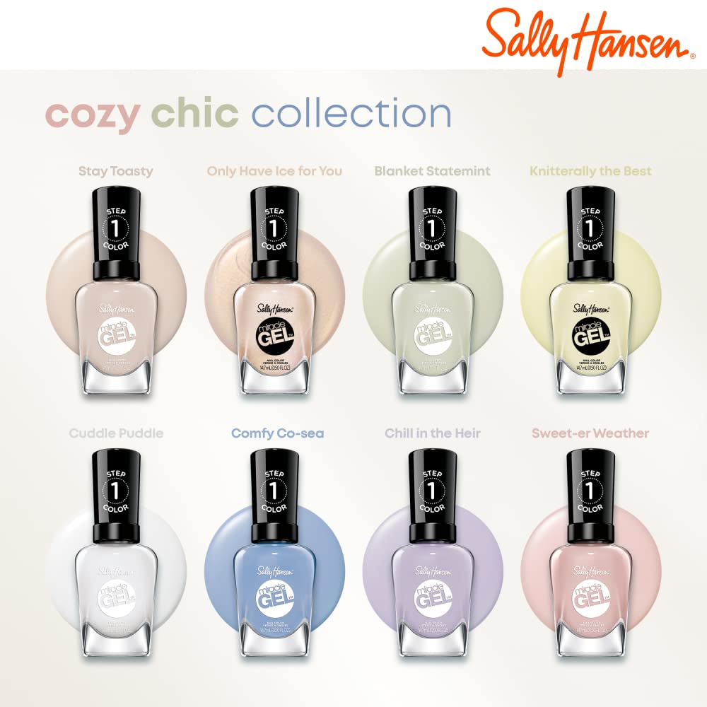 Sally Hansen Miracle Gel x Cozy Chic Collection Nail Polish, 608 Chill in the Heir
