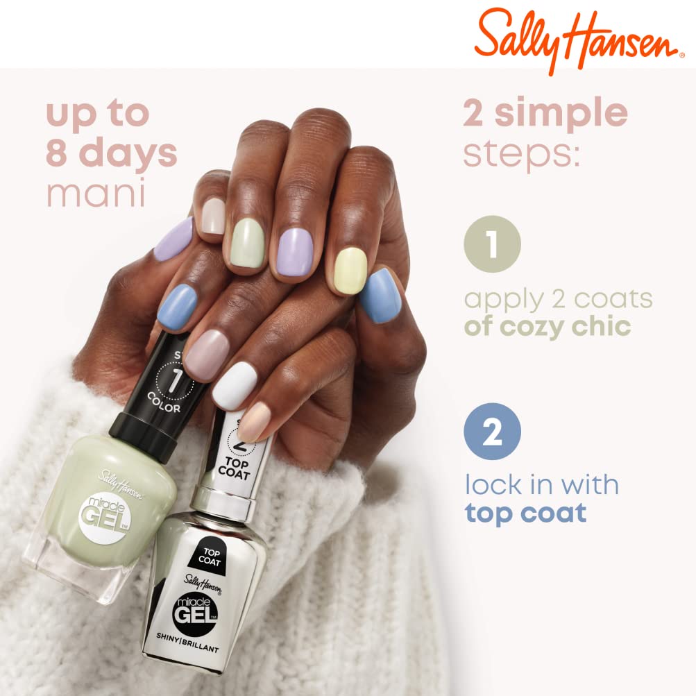 Sally Hansen Miracle Gel x Cozy Chic Collection Nail Polish, 608 Chill in the Heir
