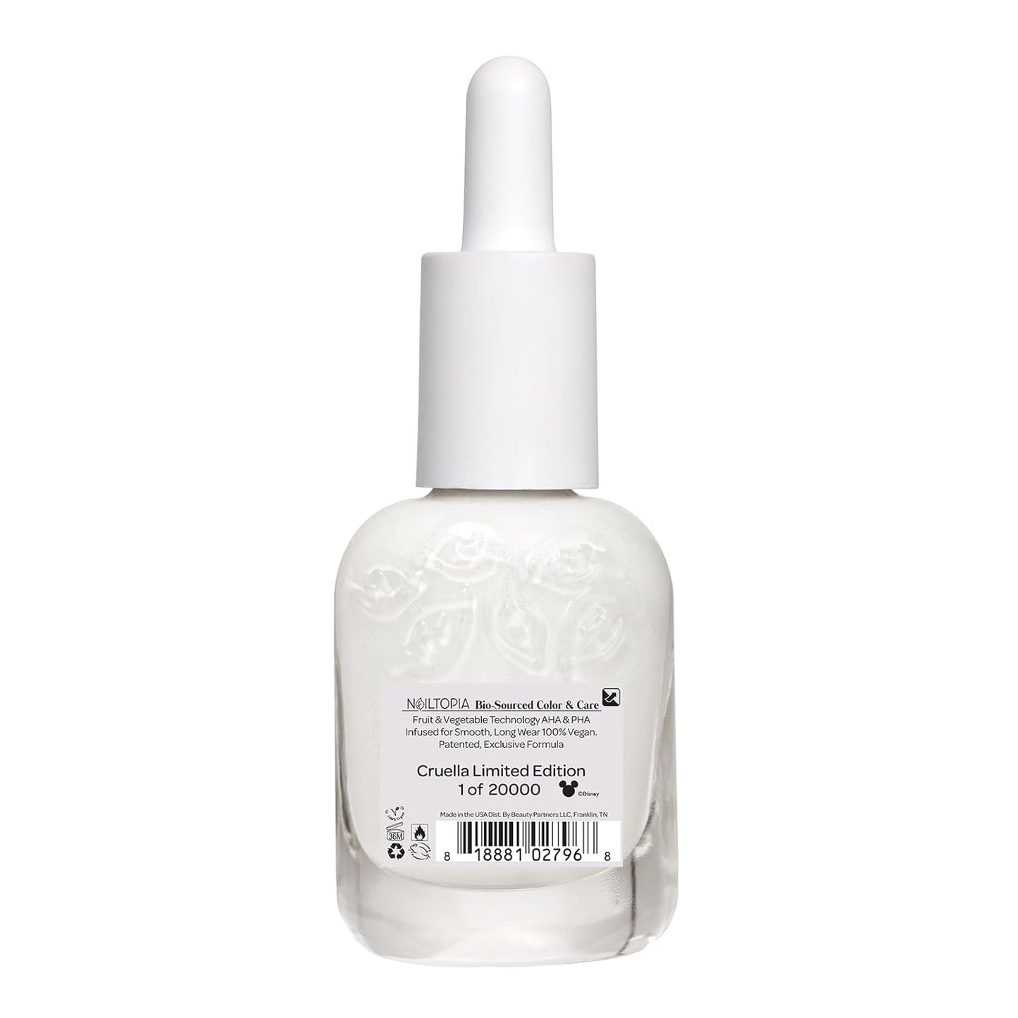 Nailtopia Bio-Sourced Chip Free Nail Lacquer Disney Collection, Cruella