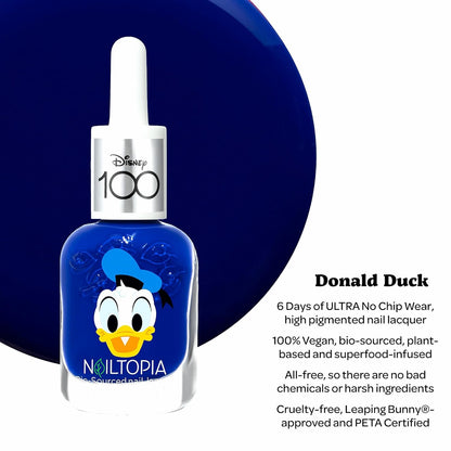 Nailtopia Bio-Sourced Chip Free Mini Nail Lacquer Disney Collection, Donald Duck