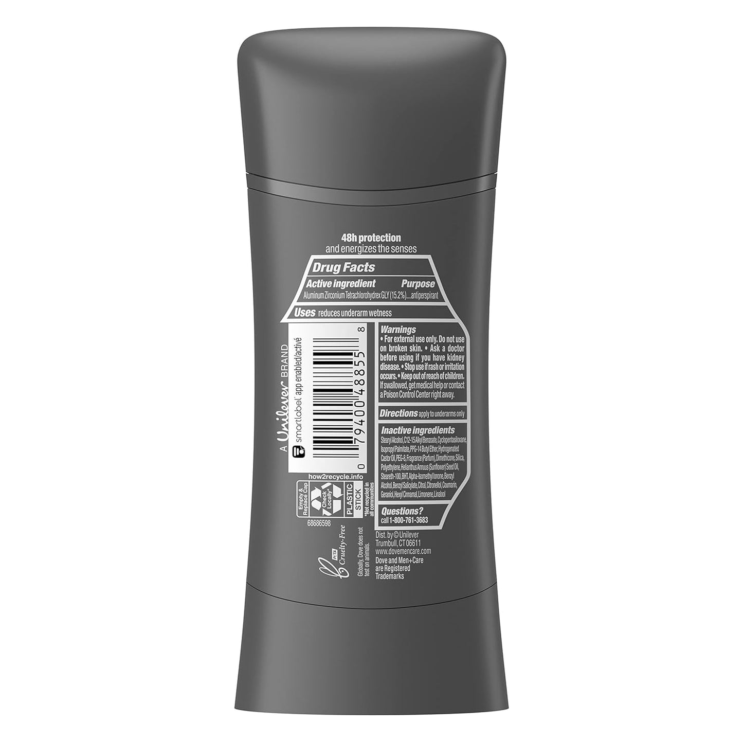 Dove Men+Care Antiperspirant Deodorant Turmeric and Fresh Mandarin Natural Inspired Deodorant for Men 2.6 oz