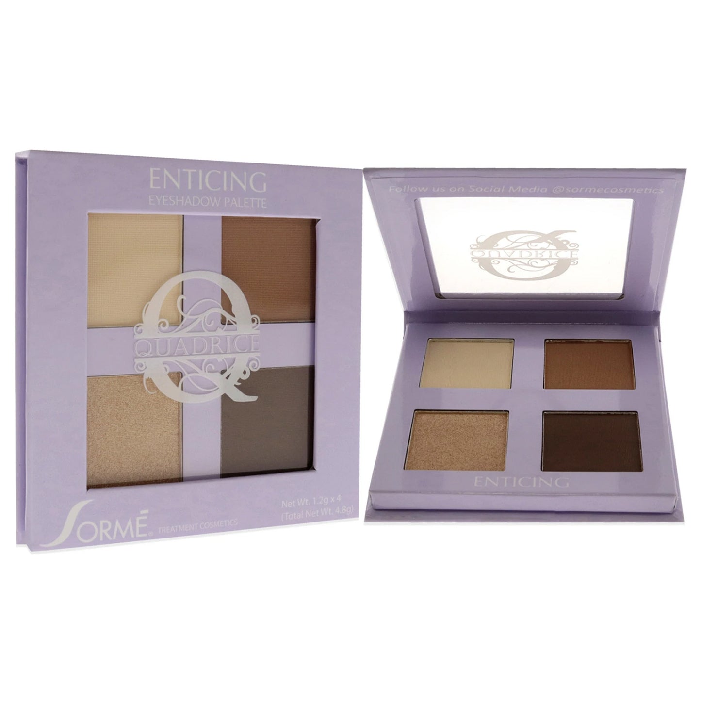 Sorme Cosmetics QUADRICE Eyeshadow Palette, Enticing