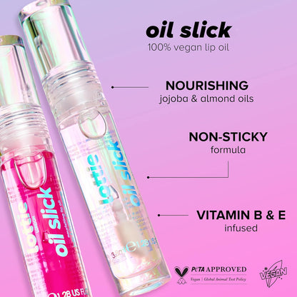 Lottie London Oil Slick Nourishing Lip Oil, Extra Cherries