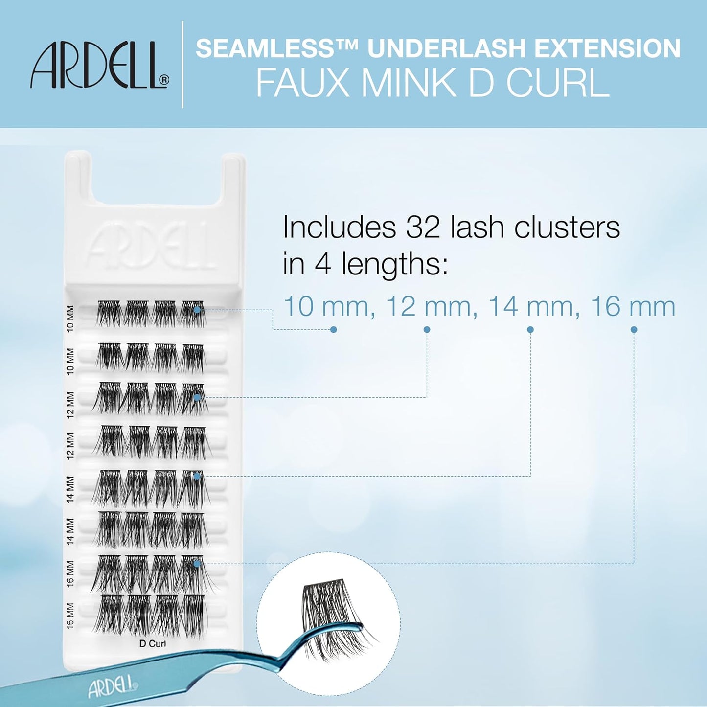 Ardell Seamless Underlash Extensions, FauxMink D Curl