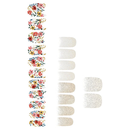 Dashing Diva Gloss Ultra Shine Gel Nail Strips, GS351 Wallflower Frenzy