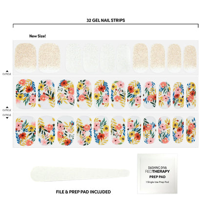 Dashing Diva Gloss Ultra Shine Gel Nail Strips, GS351 Wallflower Frenzy