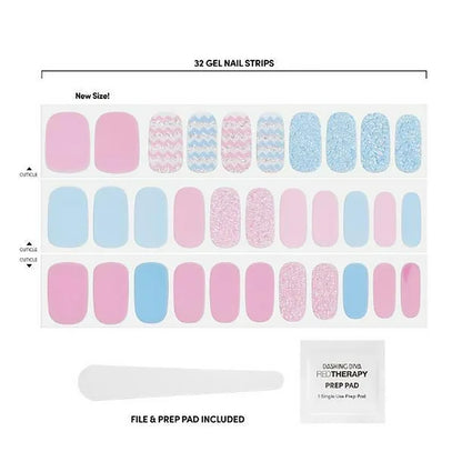 Dashing Diva Gloss Ultra Shine Gel Nail Strips, GS551 Poppin Pastels