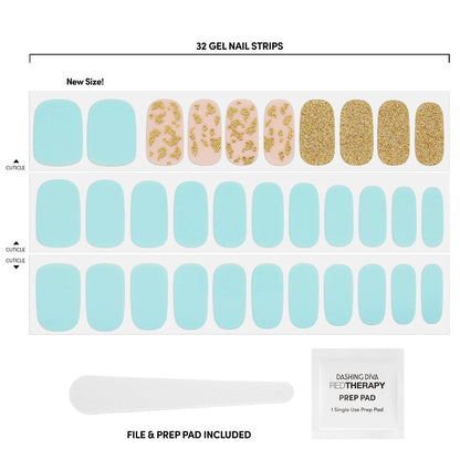 Dashing Diva Gloss Ultra Shine Gel Nail Strips, GS554 Denim Spritz