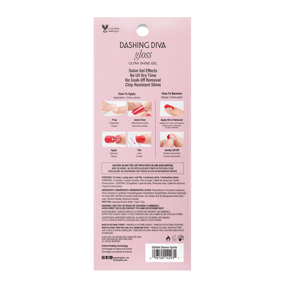 Dashing Diva Gloss Ultra Shine Gel Nail Strips, GS554 Denim Spritz