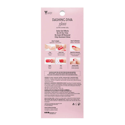 Dashing Diva Gloss Ultra Shine Gel Nail Strips, GS571 Maybe Marble