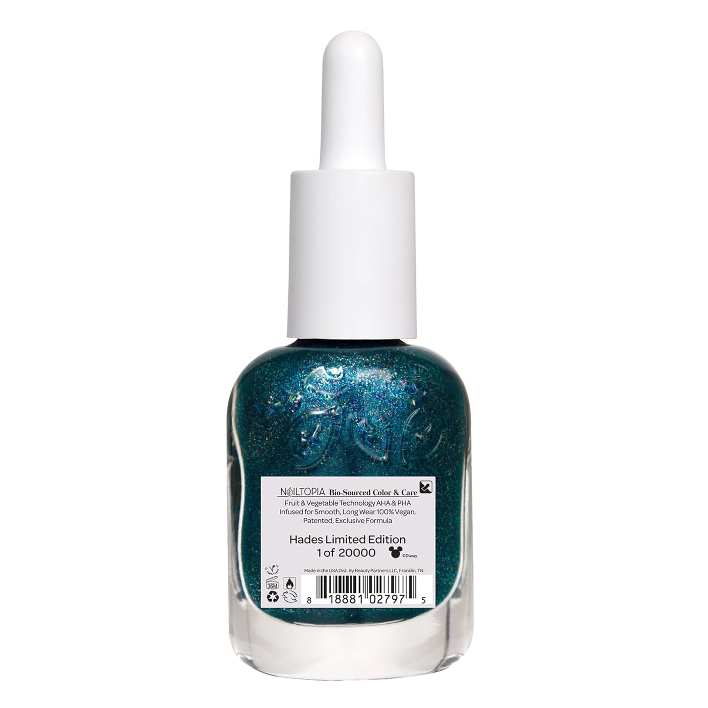 Nailtopia Bio-Sourced Chip Free Nail Lacquer Disney Collection, Hades