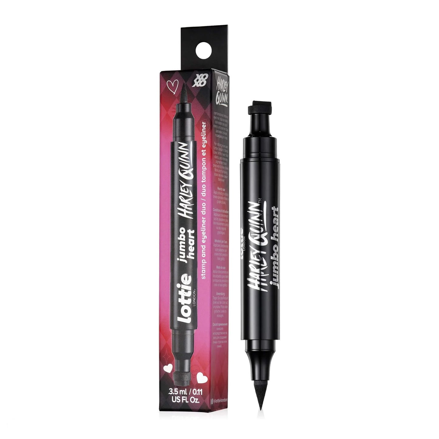 Lottie London x Harley Quinn Jumbo Heart Stamp Liner Double Ended Black Eyeliner