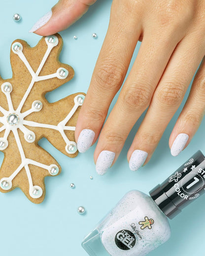 Sally Hansen Miracle Gel x Gingerbread Kisses Holiday Wishes Collection Nail Polish, 908 Oh Ginger Snap!