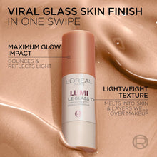 L'Oreal Paris Lumi Le Glass Highlighter Stick, 640 Glowy Sparkling Rose