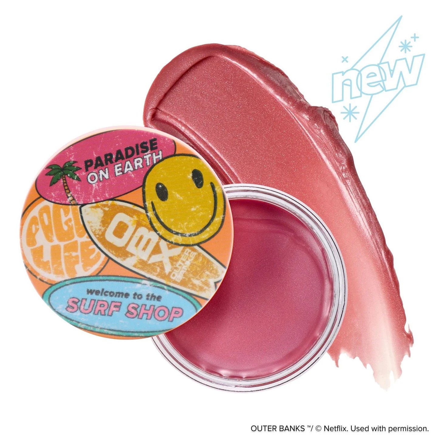 Lottie London x Outer Banks Collection Kookproof Lip & Cheek Balm, Dusty Pink