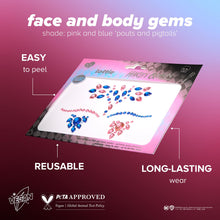 Lottie London x Harley Quinn Pouts & Pigtails Face & Body Gems, Pink & Blue