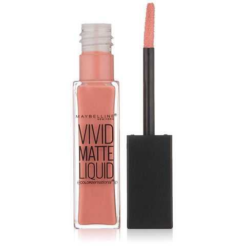 Maybelline New York Color Sensational Vivid Matte Liquid Lipstick, 10 Nude Flush