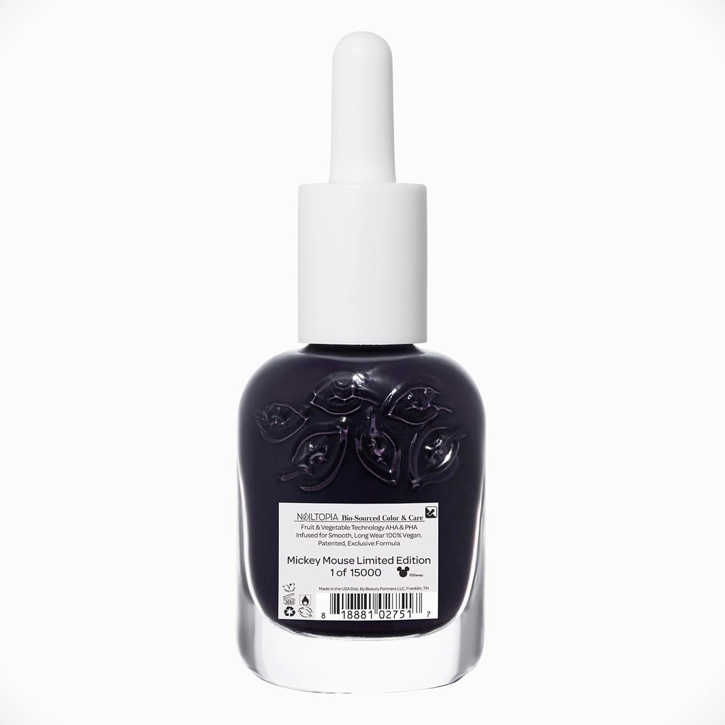 Nailtopia Bio-Sourced Chip Free Mini Nail Lacquer Disney Collection, Mickey Mouse