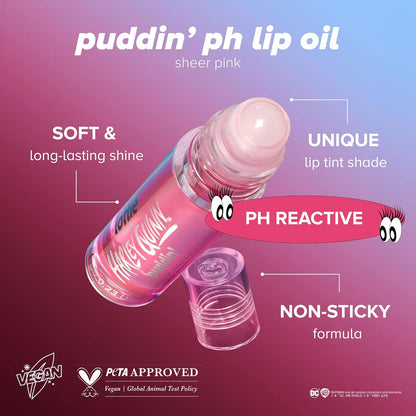 Lottie London x Harley Quinn Puddin' PH Lip Oil, Pink
