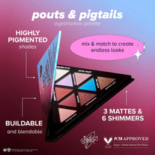 Lottie London x Harley Quinn Mad Love Eyeshadow Palette, Pouts & Pigtails