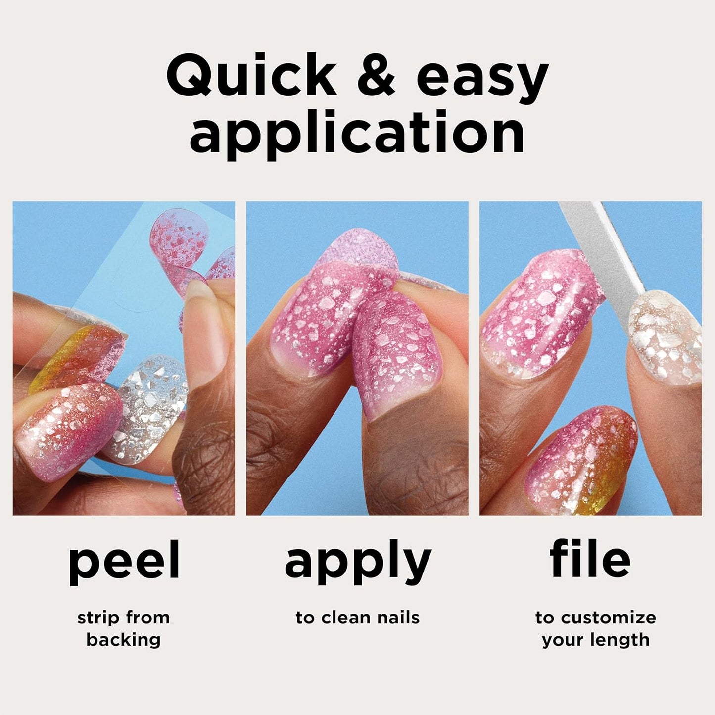 Sally Hansen Salon Effects Nail Polish Strips, 1020 Orchids Bloom