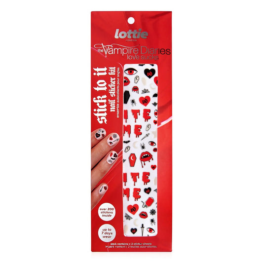 Lottie London x Vampire Diaries Love Sucks Nail Art Stickers, Stick To It