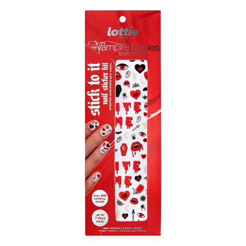 Lottie London x Vampire Diaries Love Sucks Nail Art Stickers, Stick To It