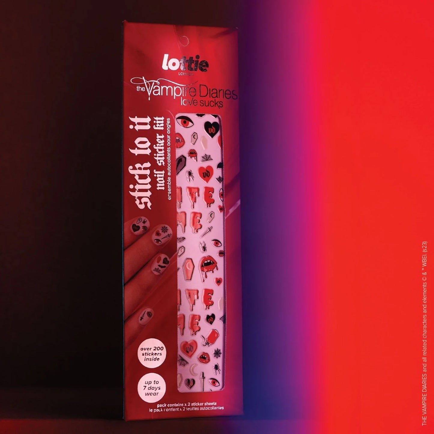 Lottie London x Vampire Diaries Love Sucks Nail Art Stickers, Stick To It