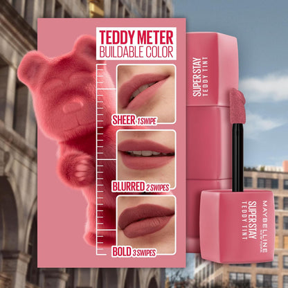 Maybelline Super Stay Teddy Tint Long Lasting Matte Lip Stain, 45 Pinky Promise