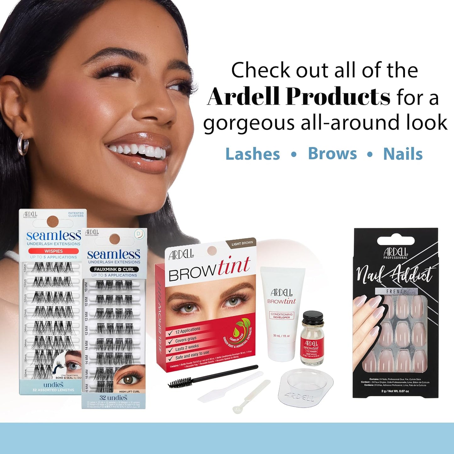 Ardell Seamless Underlash Extensions, FauxMink D Curl