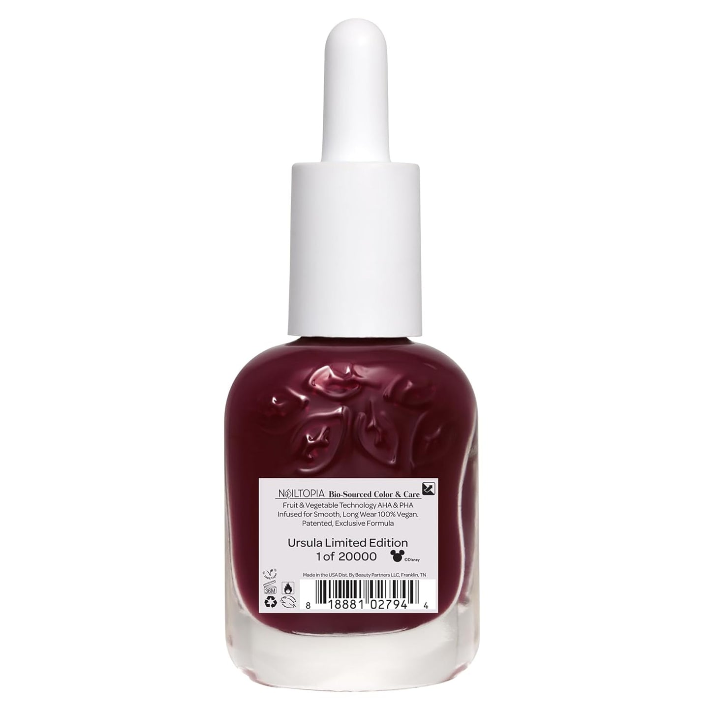 Nailtopia Bio-Sourced Chip Free Nail Lacquer Disney Collection, Ursula