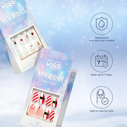 KISS Voguish Fantasy Holiday Nails, 93153 FV11YX Fancy Elves