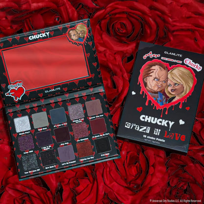 Chucky x Glamlite Crazy In Love 15 Shade Eyeshadow and Body Pigments Palette - A1 Great Deals - Glamlite - 850002890075