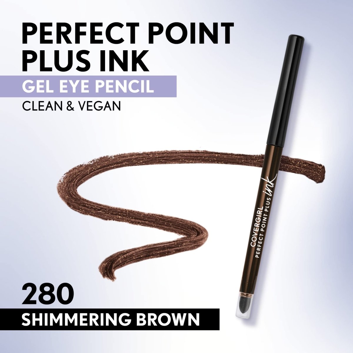 COVERGIRL Perfect Point Plus Ink Gel Eye Pencil Pigmented Long - Wearing Vegan Formula, 280 Shimmering Brown - A1 Great Deals - COVERGIRL - 3616304547454