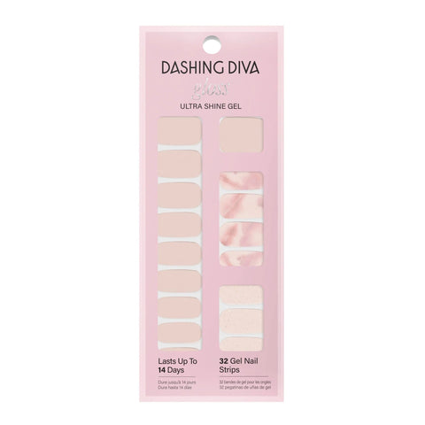 Dashing Diva Gloss Ultra Shine Gel Nail Strips, GS571 Maybe Marble - A1 Great Deals - Dashing Diva - 096100145581