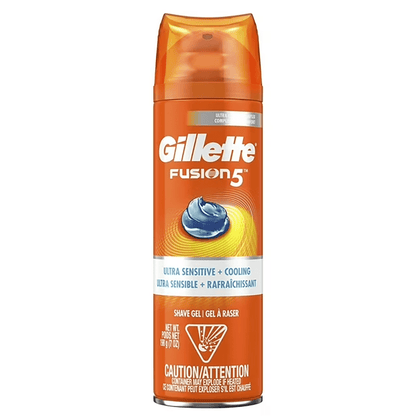 Gillette Fusion5 Ultra Sensitive + Cooling Shave Gel 7 oz - A1 Great Deals - Gillette - 047400662223