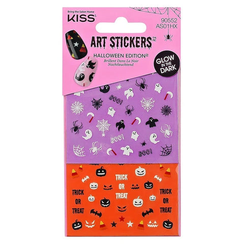 KISS Nail Art Stickers Halloween Edition, 90552 AS01HX PumpkinBoo - A1 Great Deals - Kiss Nail Products - 731509905526