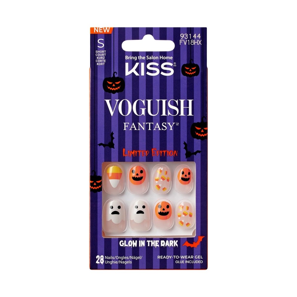 KISS Voguish Fantasy Glow in the Dark Nails, 93144 FV18X Jugglers - A1 Great Deals - Kiss Nail Products - 731509931440