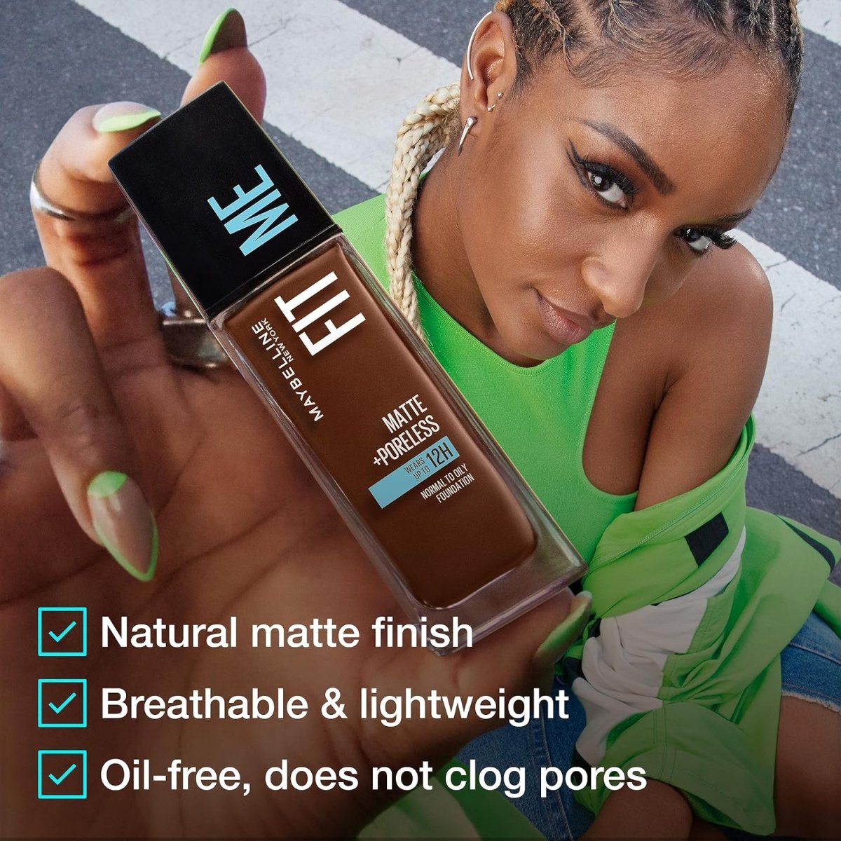 Maybelline New York Fit Me Matte + Poreless Liquid Foundation Makeup - A1 Great Deals - Maybelline New York - 041554433418