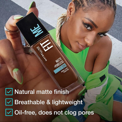 Maybelline New York Fit Me Matte + Poreless Liquid Foundation Makeup - A1 Great Deals - Maybelline New York - 041554433418
