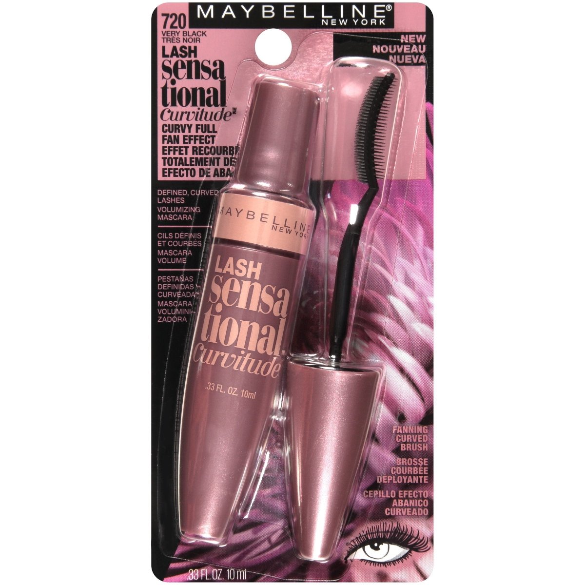 Maybelline New York Lash Sensational Curvitude Washable Mascara, 720 Very Black, 0.33 fl. oz. - A1 Great Deals - Maybelline New York - 041554496192